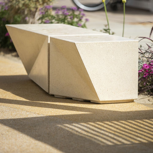 Moderne Bank für den öffentlichen Raum - ROCK - VASART URBAN DESIGN - Ipe / Hochleistungsbeton / Edelstahl