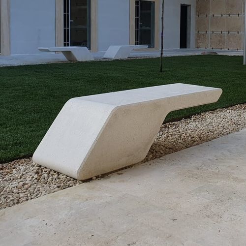 Moderne Bank für den öffentlichen Raum - MIX - VASART URBAN DESIGN - Holz / Beton / ohne Rückenlehne