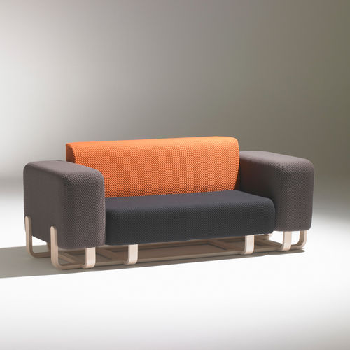 Modulare Polsterbank - COUPLE - SOCA - modern / Stoff / Holz