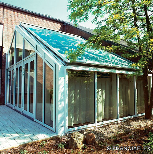 Jalousie mit Kassette - VERACLIM - FRANCIAFLEX - für Verandas / Segeltuch / für Außenbereich