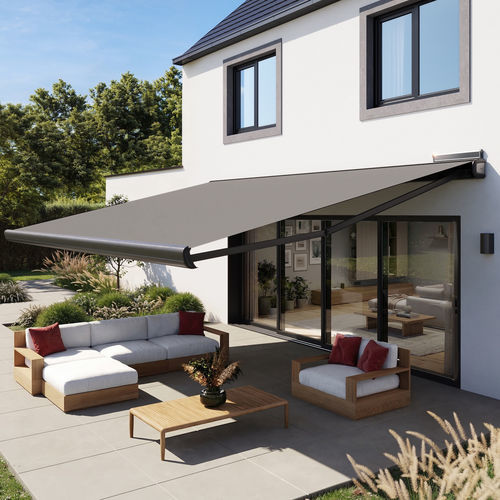 Fallarmmarkise - ALLURE SUNPOWERED - FRANCIAFLEX - Kassetten / motorisiert / für Terrasse
