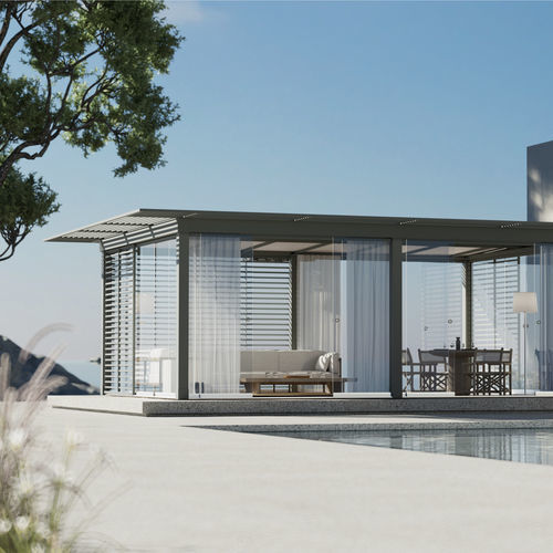 Selbsttragende Pergola - LODGE - UNOSIDER - PVC / Aluminium / Edelstahl