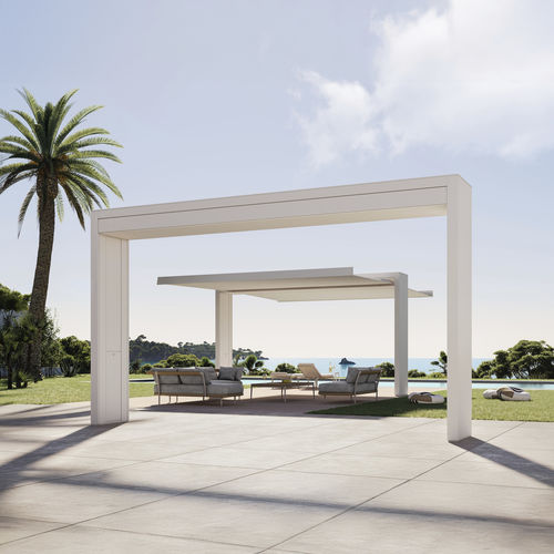 Freistehende Markise - GATE SHADE - UNOSIDER - einziehbar / bodenstehend / motorisiert