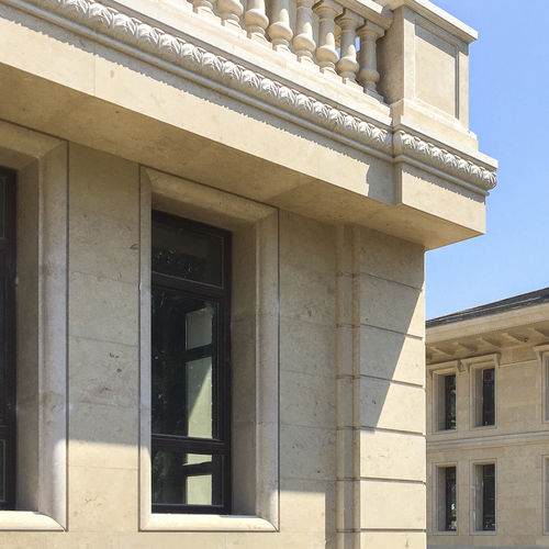 Kalkstein-Steinplatte - DIETFURTER GALA GESTOCKT - Franken-Schotter GmbH & Co. KG - für Fußboden / für Fassaden / wandmontiert