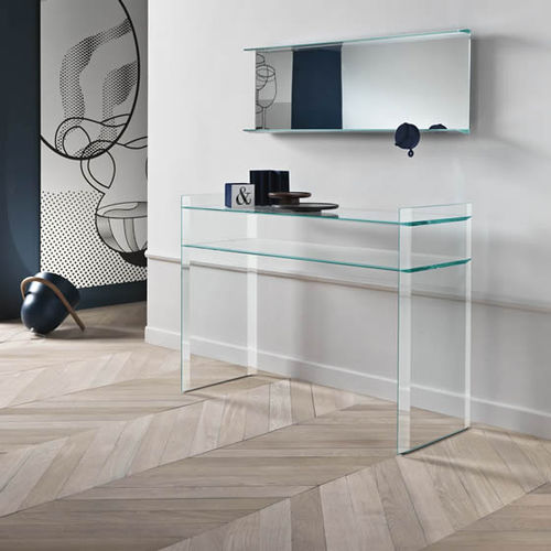 Moderner Konsolentisch - QUILLER - TONELLI Design - aus Nussbaum / aus