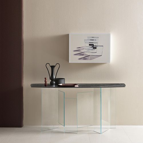 Moderner Konsolentisch - METROPOLIS - TONELLI Design - Glas / Marmor / Keramik