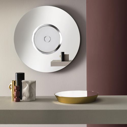 Wandmontierter Spiegel - OZMA - TONELLI Design - modern / rund / Metall