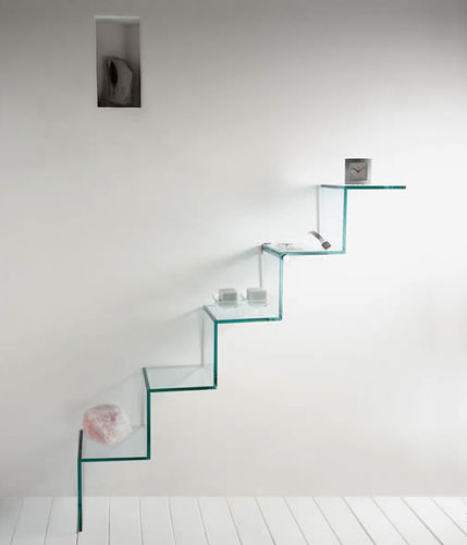 Wandmontiertes Regal - SCALA DEL CIELO - TONELLI Design - originelles Design / Glas