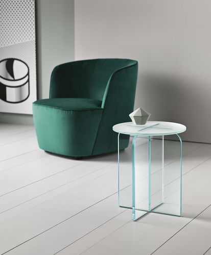 Moderner Lampentisch - OPALINA - TONELLI Design - Glas / rund / für Privatgebrauch