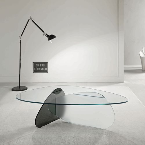 Moderner Couchtisch - KAT - TONELLI Design - Glas / dreieckig / für Privatgebrauch