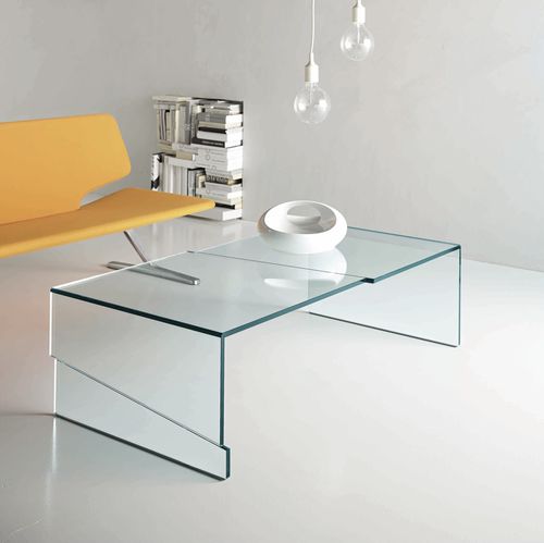 Moderner Couchtisch - STRAPPO - TONELLI Design - Glas / rechteckig / für Privatgebrauch