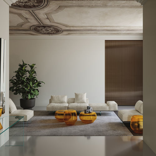 Couchtisch / originelles Design - OASIS - TONELLI Design - Muranoglas / geblasenes Glas / kreisförmig