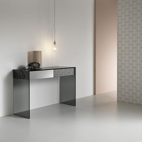 Moderner Konsolentisch - GOTHAM - TONELLI Design - Holz / Glas / rechteckig