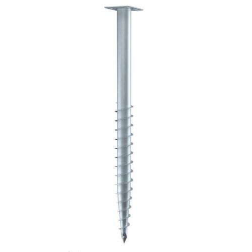 Schraubpfahl - F 76X1000-R - Krinner Schraubfundamente - galvanisiertem Stahl / für Hausfundamente / Röhren