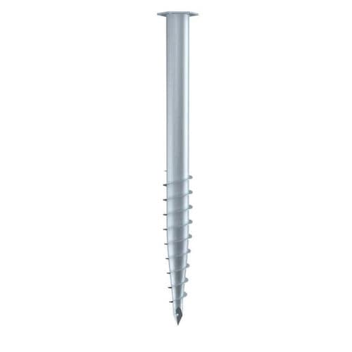 Schraubpfahl - M 76X1000–M12  - Krinner Schraubfundamente - galvanisiertem Stahl / Röhren