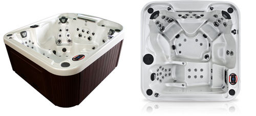 Whirlpool zum Aufstellen - CURVE : RADIANCE  - COAST SPAS - quadratisch / Sechssitzer / für Privatgebrauch