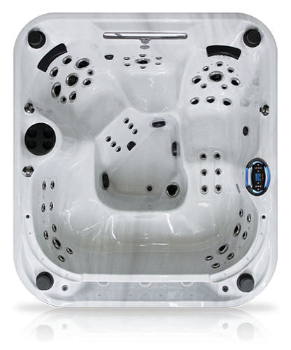 Whirlpool zum Aufstellen - HORIZON - COAST SPAS - quadratisch / 7 Plätze / für Privatgebrauch