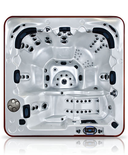 Whirlpool zum Aufstellen - LANAI - COAST SPAS - quadratisch / Sechssitzer / für Privatgebrauch
