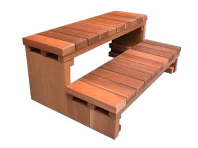 Holzstufe - 558-00510 - COAST SPAS - für Spa / rutschfest