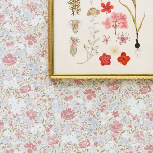 Moderne Tapete - FLEURETTES  - LELIEVRE - Vlies / Blumenmotiv / Stoffoptik