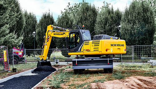 Mittelgroßer Bagger - WE 190B PRO - New Holland Construction - mit Gummireifen / Multifunktion / für Baustelle