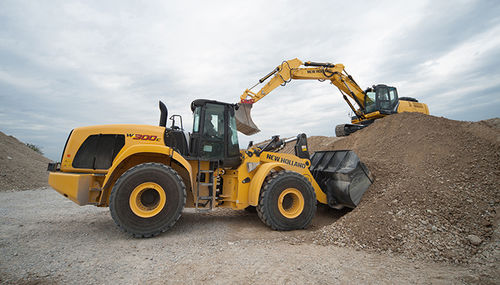Lader mit Gummireifen - W300C - New Holland Construction - Tier 4 Interim / Diesel / für Baustelle