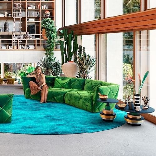Modulsofa - TERATAI - BRETZ - halbrund / modern / Stoff