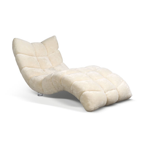 Moderne Liege - CLOUD 7 - BRETZ - Stoff / Holz / weiß