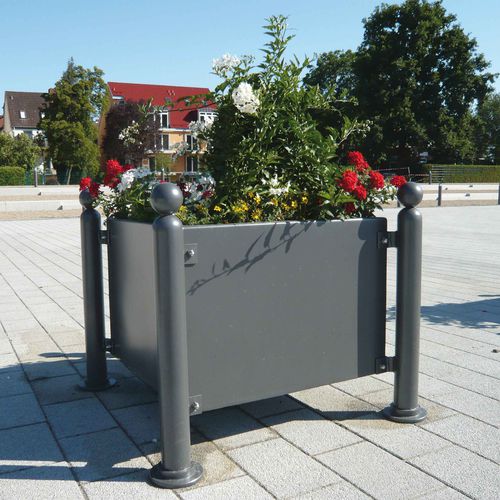 Stahl-Pflanzkübel - 4025.70PB - Schake GmbH - quadratisch / modern / für Außenbereich