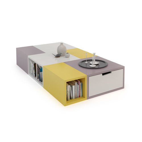 Moderner Couchtisch - ESPACE LOGGIA - Eiche / MDF / Kiefer