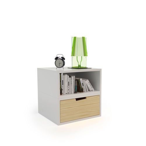 Moderner Nachttisch - ESPACE LOGGIA - Eiche / MDF / Kiefer