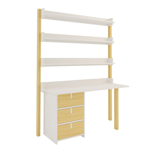 Moderner Schreibtisch - ESPACE LOGGIA - Holz / mit Regal