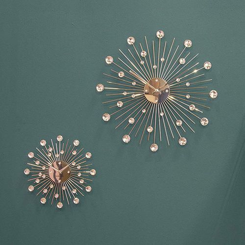 Moderne Uhr - SUNBURST - KARLSSON CLOCKS - wandmontiert / Analog / Stahl
