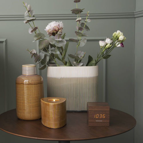 Moderne Uhr - Block - KARLSSON CLOCKS - Tisch / Wecker / Holzfurnier