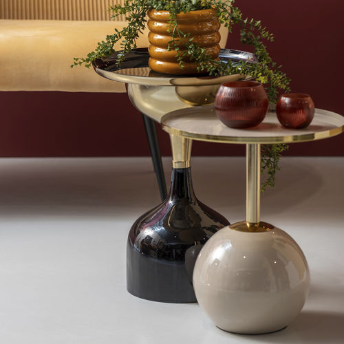 Moderner Beistelltisch - Ivy - KARLSSON CLOCKS - Eisen / Gestell aus Eisen / rund