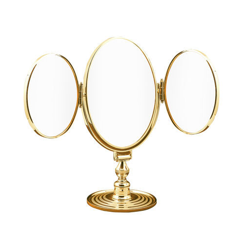 Spiegel für Badezimmer / Stand - FS01-6150 - Cristal&Bronze - klassisch / oval / Messing