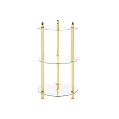 Klassischer Lampentisch - FS01-6121 - Cristal&Bronze - Glas / Gestell aus Messing / rund