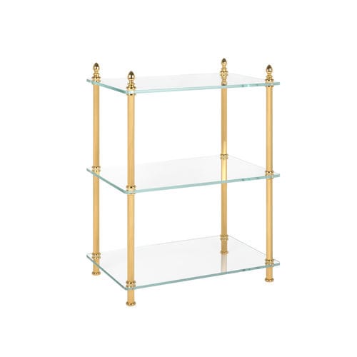 Klassischer Lampentisch - FS01-6125 - Cristal&Bronze - Glas / Gestell aus Messing / rechteckig
