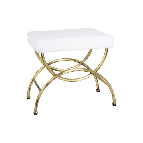 Moderner Hocker - FS01-6135 - Cristal&Bronze - Stoff / Gestell aus Messing / Polster