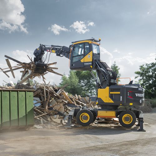 Mittelgroßer Bagger - EW160E - Volvo Construction Equipment Germany GmbH - mit Gummireifen / für Baustelle / Diesel