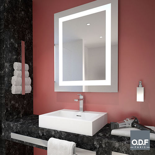 Wandmontierter Spiegel für Badezimmer - 7135 01 01 - ODF Paris - für Hotels / modern / rechteckig