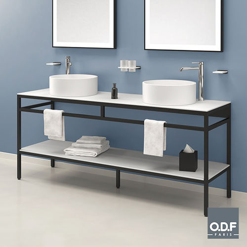 Doppelter Waschtisch-Unterschrank - 3A180 24 - ODF Paris - freistehend / Aluminium / NTM Fenix®