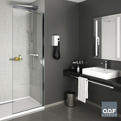 Festinstallierte Duschwand - PG980 01 - ODF Paris - rechteckig / Hartglas / für Hotelzimmer