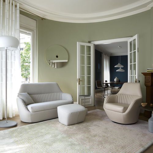 Kompaktes Sofa - AMÉDÉE - CINNA - modern / Leder / Polyurethanschaum