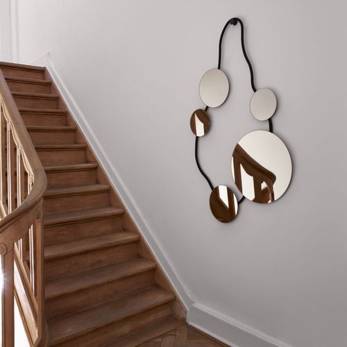 Wandmontierter Spiegel - JEWELLERY_01 - CINNA - modern / rund / Stahl