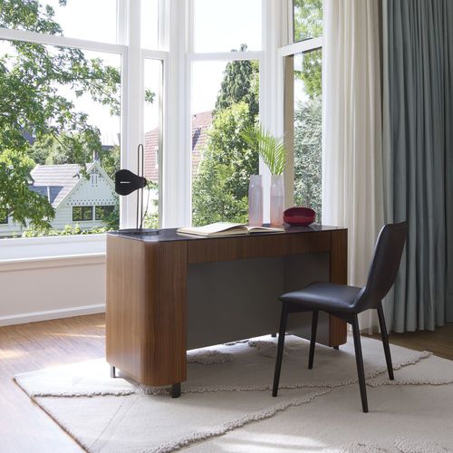 Bodenstehender Schreibtisch - POSTMODERNE  - CINNA - modern / Eiche / Nussbaum
