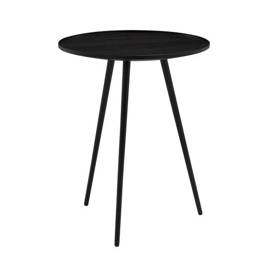 Design-Beistelltisch - LINDEN - CINNA - Esche / Gestell aus Esche / rund