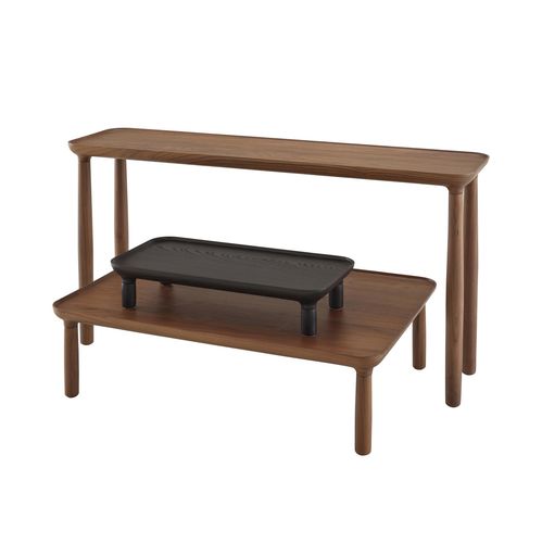 Beistelltisch / originelles Design - LOTIS - CINNA - Nussbaum / Massivholz / Esche