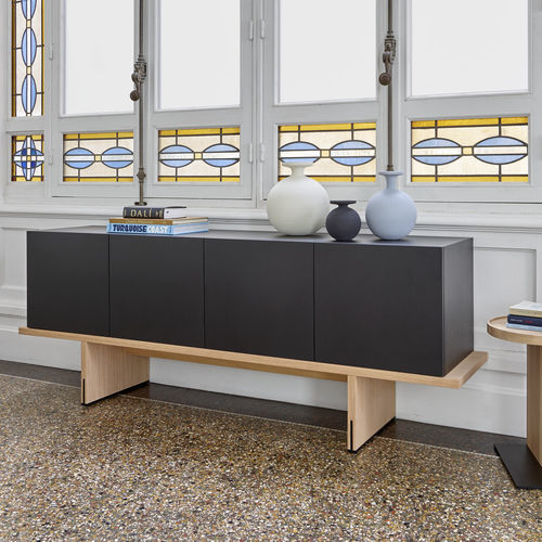 Modernes Sideboard - KARUMA - CINNA - Holz / Stahl / mit Schwingtür