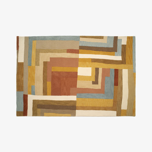 Moderner Teppich - LABYRINTHE - CINNA - mit geometrischen Motiven / Wolle / rechteckig